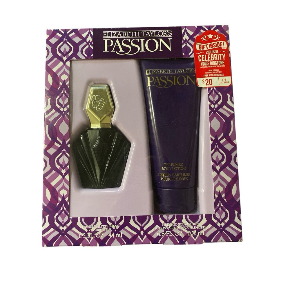 Elizabeth Taylor's Passion Gift Set 1.5 oz Spray & 6.8 Lotion M31625